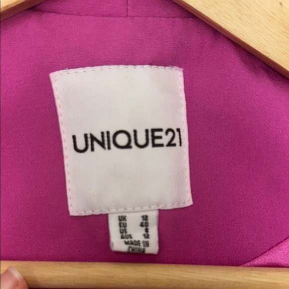 UNIQUE21 Pink Blazer Asymmetrical‎ Dress Sz. 8 - Picture 7 of 7